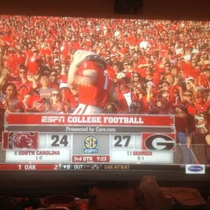 Just watching the game.
