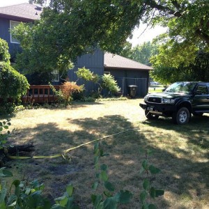 Truck landscaping.