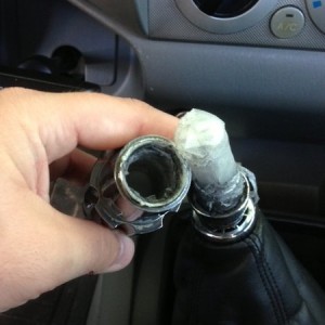 Custom gun barrel shift knob