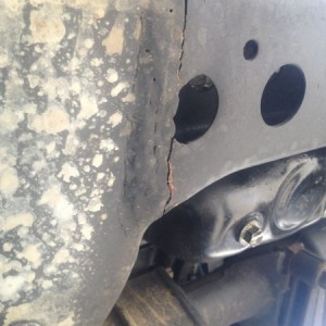 Found this crack in the frame of my cousins truck the other day. It's 