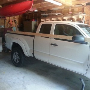 Nearly leagally hauling a 12ft 1x4.