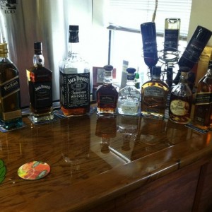 Drink choices in the shop.