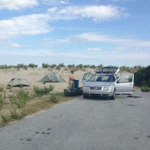 Camping at Assateague Island with my sister and bro-in-law