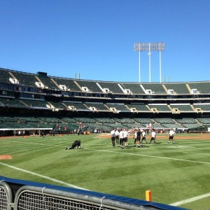 On the field!