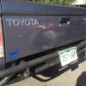 Dented and scratched the tailgate and front bumper needs powder coating. Co