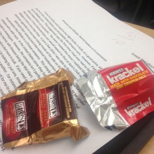 My teacher gives out candy every time you answer a question.