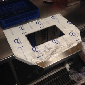Fabbing a new countertop piece for the local Texas Roadhouse.