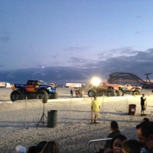 On the beach.