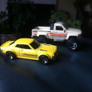 My 2 favorites in kiddos collection. I used to have an '87 x-cab in th