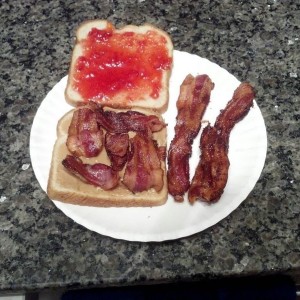 Ladies and Gentlemen, I give you....The Peanut Butter & Bacon & Jel