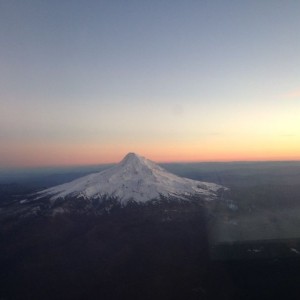 Mount Hood in Oregon. My mom took this from her airplane.
