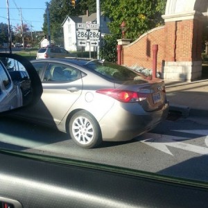 This lady doesn't know she's in reverse.. this could be bad :roll