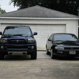 My new "toy" parked next to my ole "toy"
