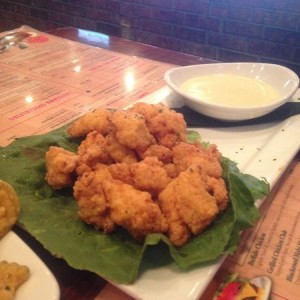 Celebrating the W with a little fried Gator!