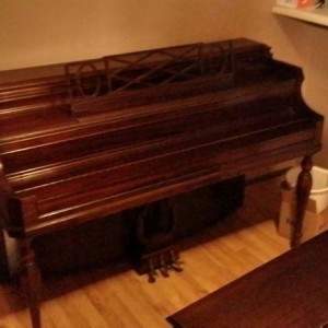 Finally got a piano. Picked it up off craigslist.com for 100.00 heavy as he
