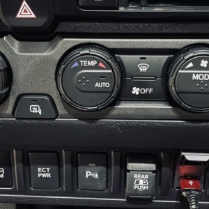 AJT Designs blackout 4x4, start button and climate knobs