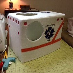 Little man's Halloween costume in the makings.