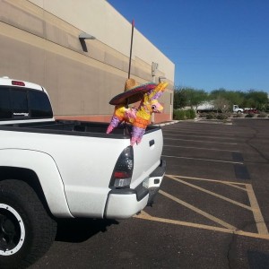 Moving buildings at work... co workers decided to decorate my truck. Lol