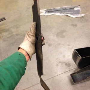 One does not simply bend a lawn mower blade.