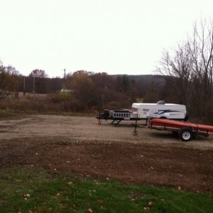 Site work for the garage is done! Close to 5' of fill on the right! Ga