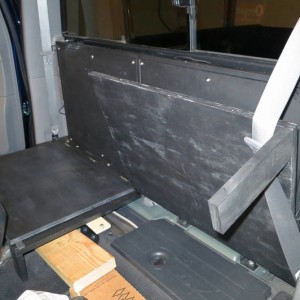 Access cab rear shelf