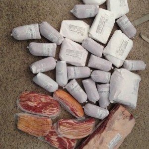 Bought a little meat from the university meat department.