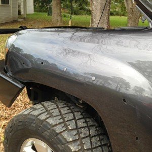 A lot better than open holes in the fender. Still a work in progress. I nee