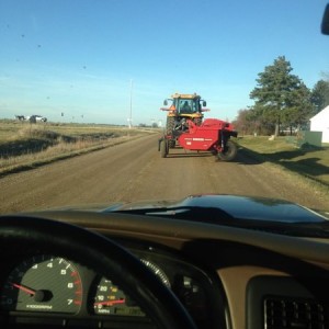 Iowa traffic jam.