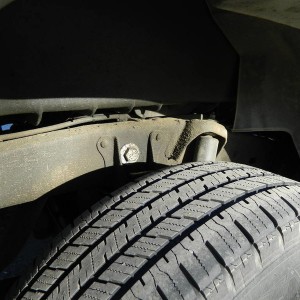 Frame at rear tire