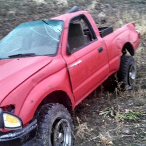 Cousin Rolled His Tacoma