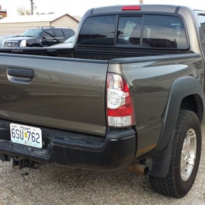 nerf bars removed, freshly debadged and mud flaps trimmed