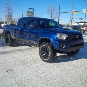 My new 2014 Blue Ribbon DCLB w/ 3" lift, AE Alloys and 285/70/17 Durat