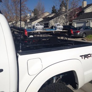 Tacoma 2014 whited trd offroad with snow board rack