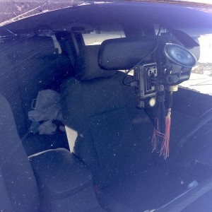 dashcam from the front.
