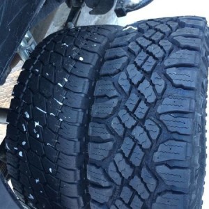 new vs old tire