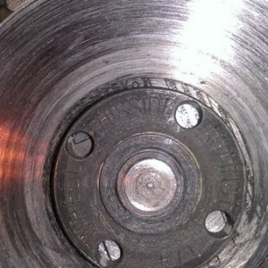 For Sanders. Thin wheel installed. Nut says flip over for 1/4" or thic