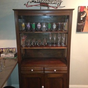 Getting my new liquor cabinet set up