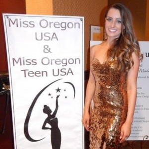 GF competing in Pageant competition.