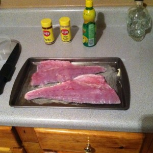 Baking some fresh Red fish