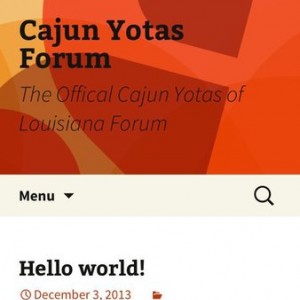 It's a work in progress but cajunyotas.com is now a reality!