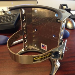5lb co2 holder from power tank that will be used to hold a 10lb fire exting