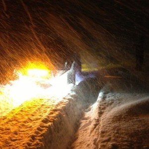 Midnight snow wheeling
