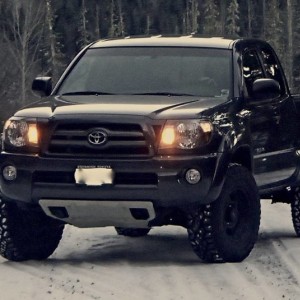 snowy drive