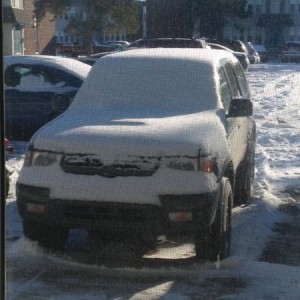 It snowed.