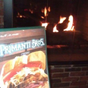 Primanti's by the fire. Mmmmmm.