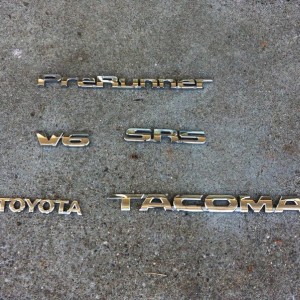 Badges from tailgate