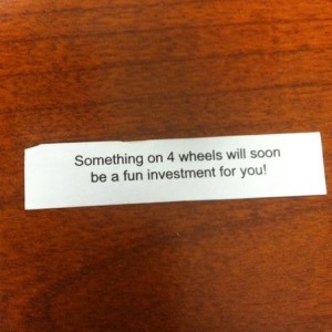 My fortune cookie is very wise.
