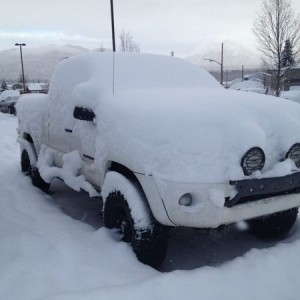 About 18" and still coming down