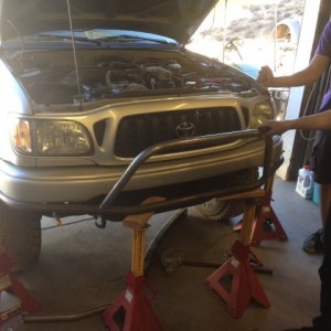 Truck After Leveling Kit Still Under Bumper Fabrication