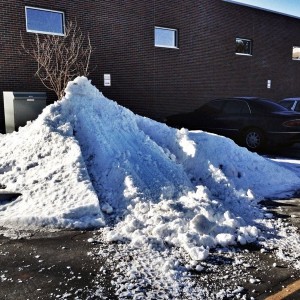 Something odd must have happened to this snow hill. Haha
